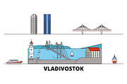 Russia, Vladivostok flat landmarks
