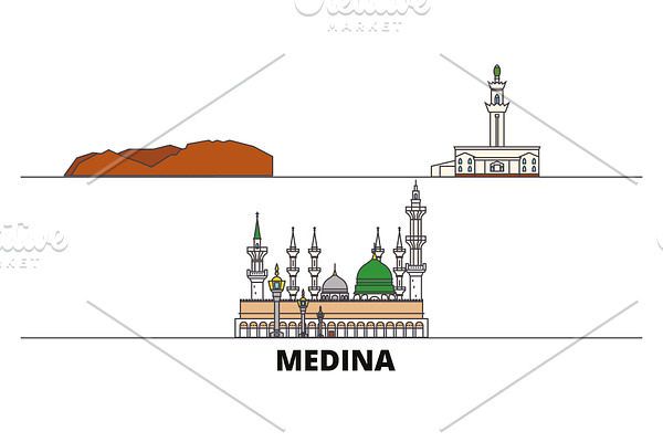 Saudi Arabia, Medina flat landmarks