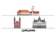 Slovenia, Ljubljana flat landmarks