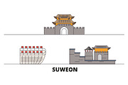 South Korea, Suweon flat landmarks