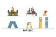 Spain, Madrid City flat landmarks