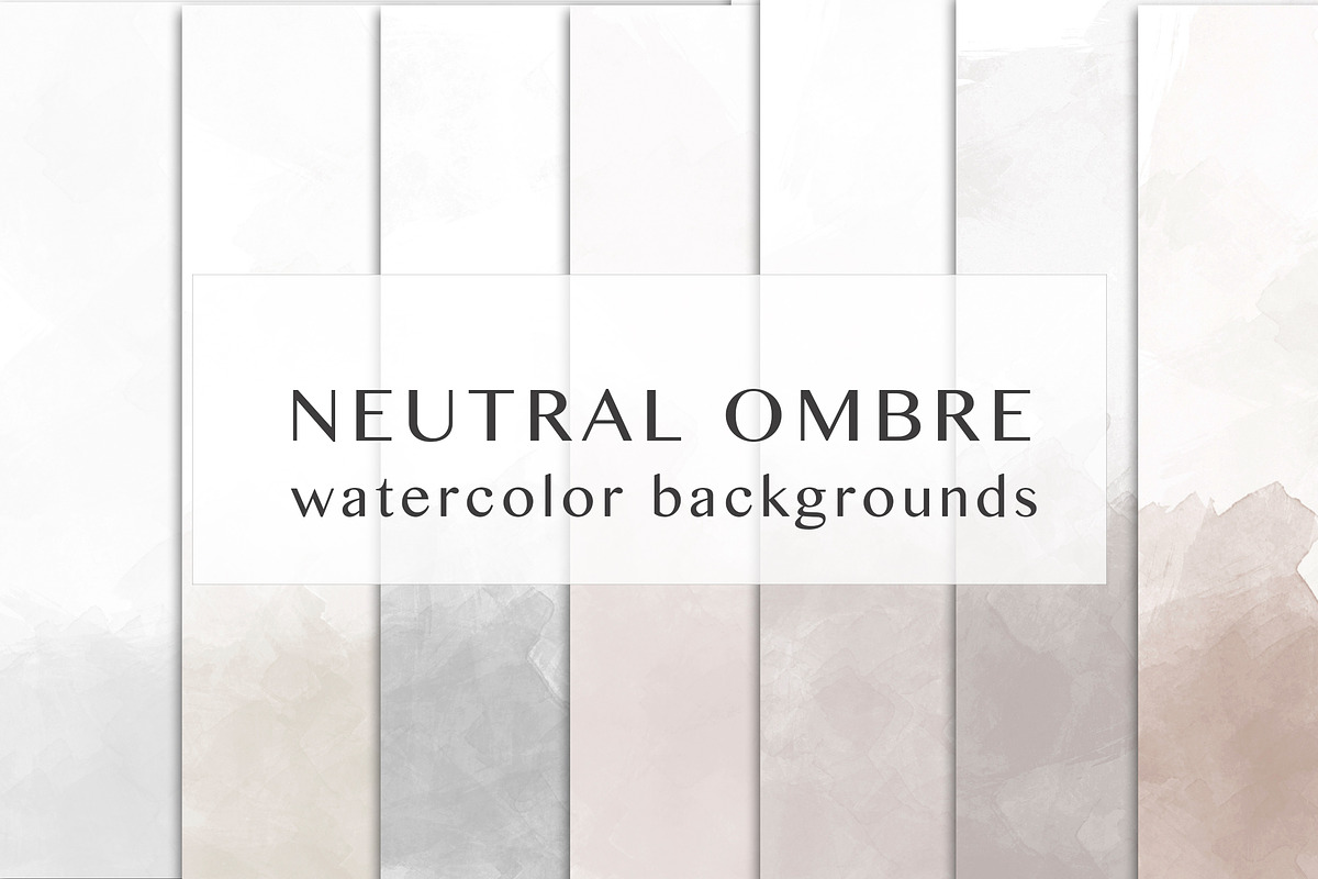 Neutral ombre watercolor in Textures - product preview 8