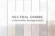 Neutral ombre watercolor