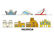 Spain, Valencia flat landmarks