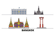 Thailand, Bangkok flat landmarks