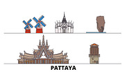 Thailand, Pattaya flat landmarks