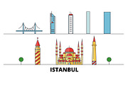 Turkey, Istanbul flat landmarks