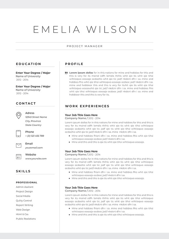 Resume Template | CV Template in Resume Templates - product preview 4