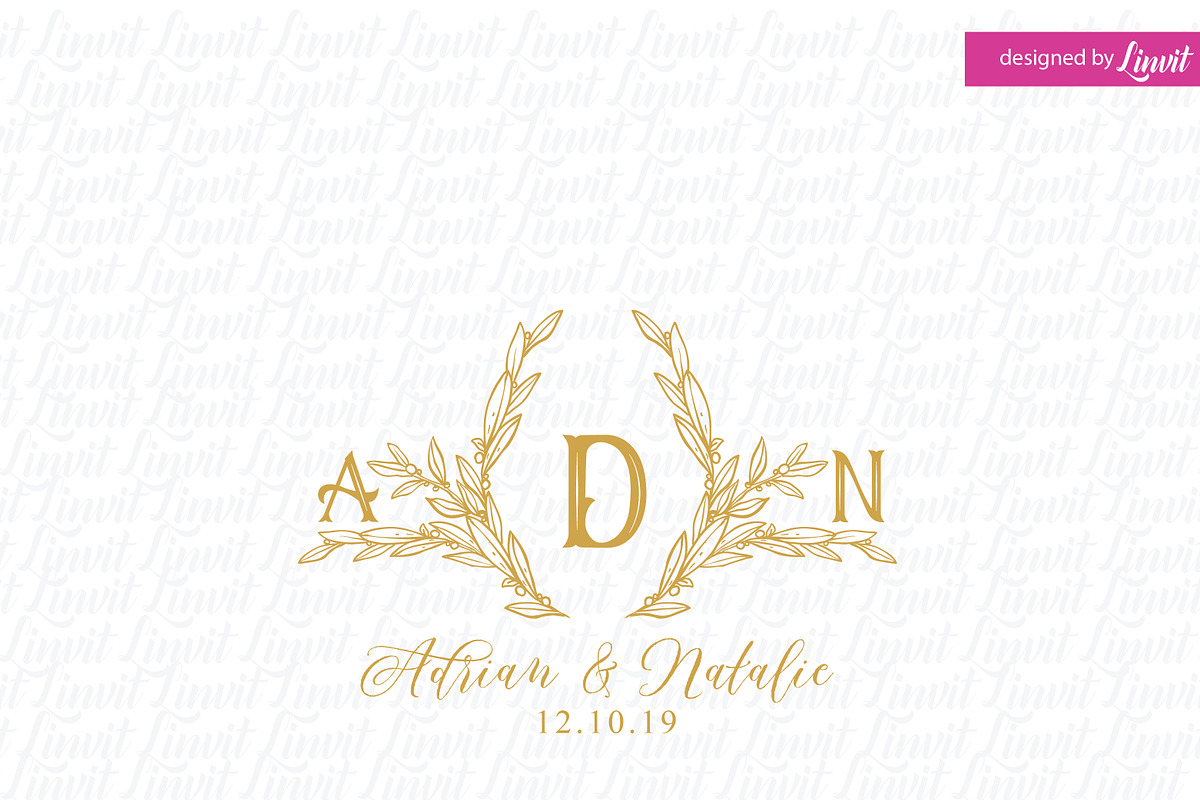 Vintage Wedding Logo in Logo Templates - product preview 8