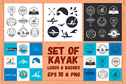 Kayak Logos & Badges Set