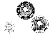 Set of black-white logos