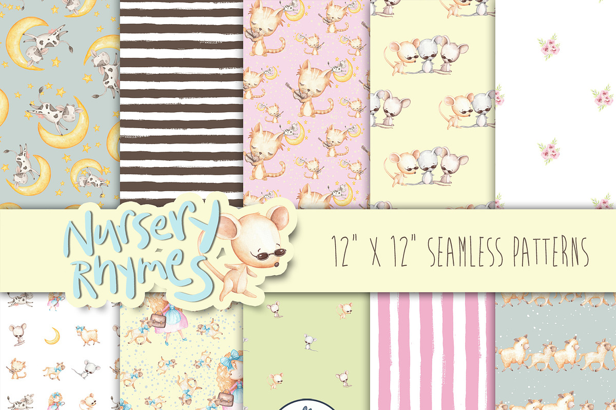 Nursery Rhyme Papers Seamless in Patterns - product preview 8