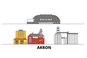 United States, Akron flat landmarks