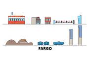 United States, Fargo flat landmarks