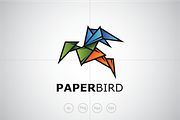 Origami Paper Bird - Logo Template