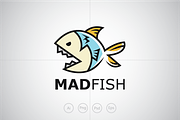 Mad Fish Logo Template
