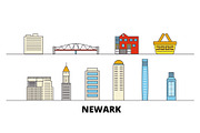 United States, Newark flat landmarks