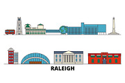 United States, Raleigh flat