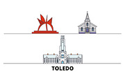 United States, Toledo flat landmarks
