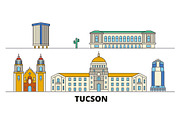 United States, Tucson flat landmarks