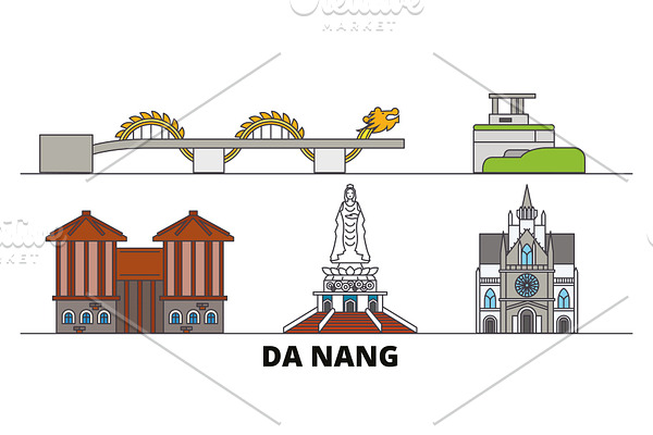 Vietnam, Da Nang flat landmarks