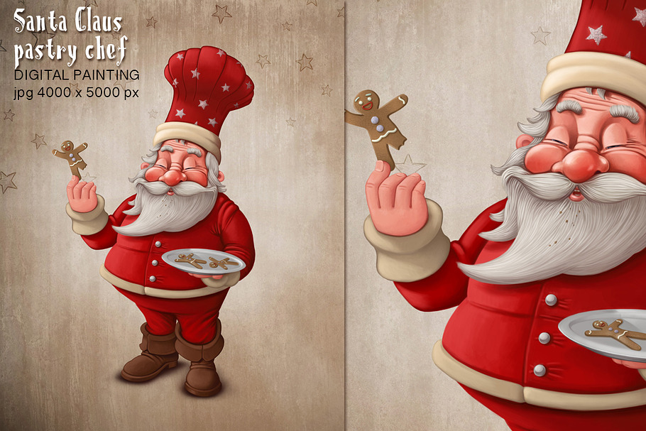 Santa Claus pastry chef