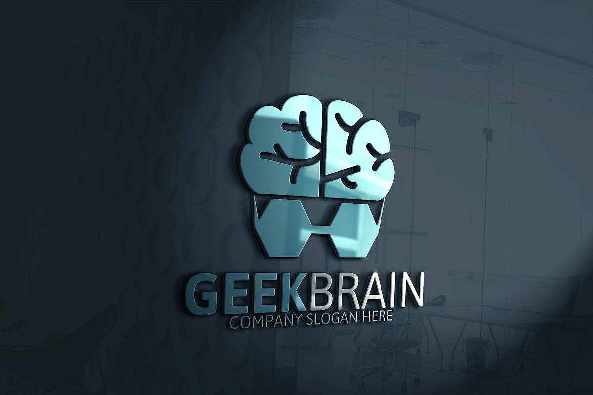 Geek Brain Logo in Logo Templates - product preview 8