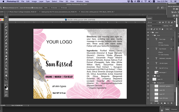 skincare label template-id61 in Stationery Templates - product preview 2