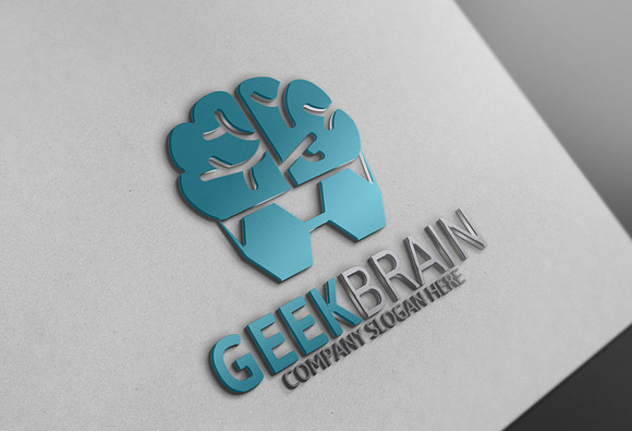 Geek Brain Logo in Logo Templates - product preview 1