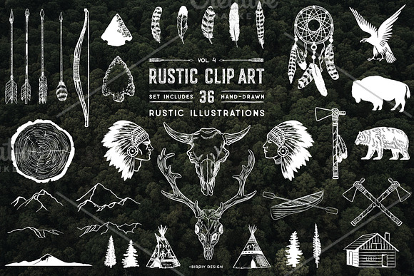 Rustic Clip Art Volume 4 in Illustrations - product preview 1