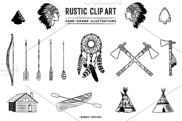 Rustic Clip Art Volume 4 in Illustrations - product preview 2