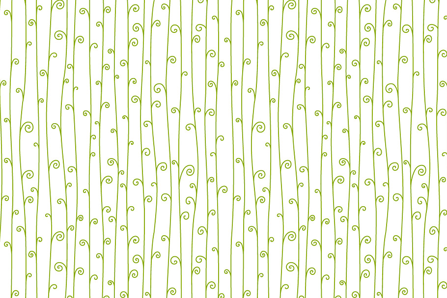 Green climbing vine seamless pattern