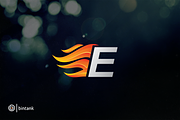 E Letter - Hot Fire Logo