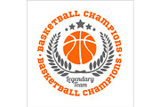 Basketball championship logo set and