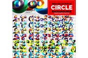 Mega set of various circle geometric
