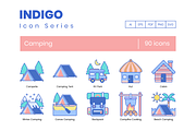 90 Camping Icons | Indigo Series