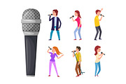 Singers and Microphone, Men and