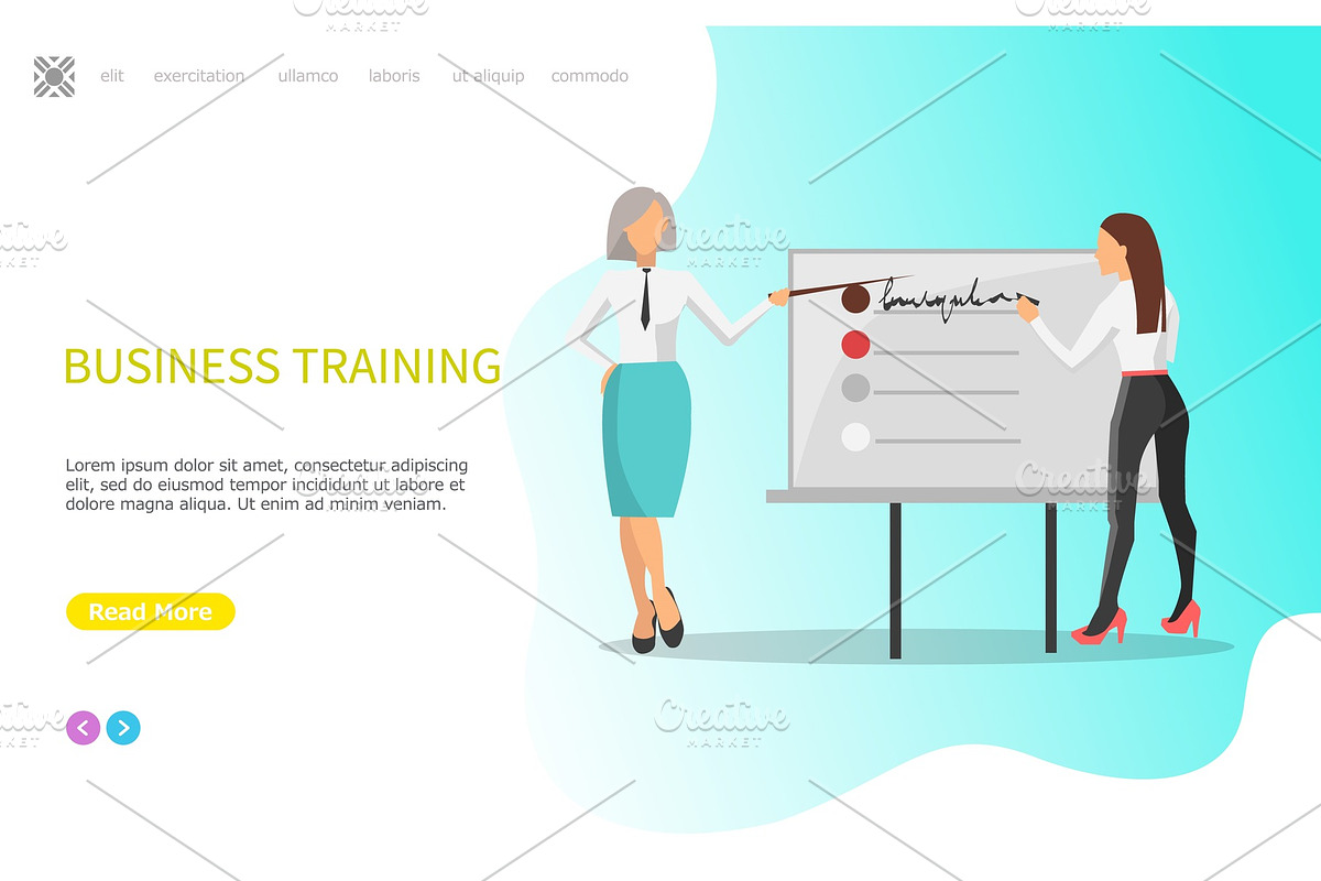 Business Training, Whiteboard with in Illustrations - product preview 8