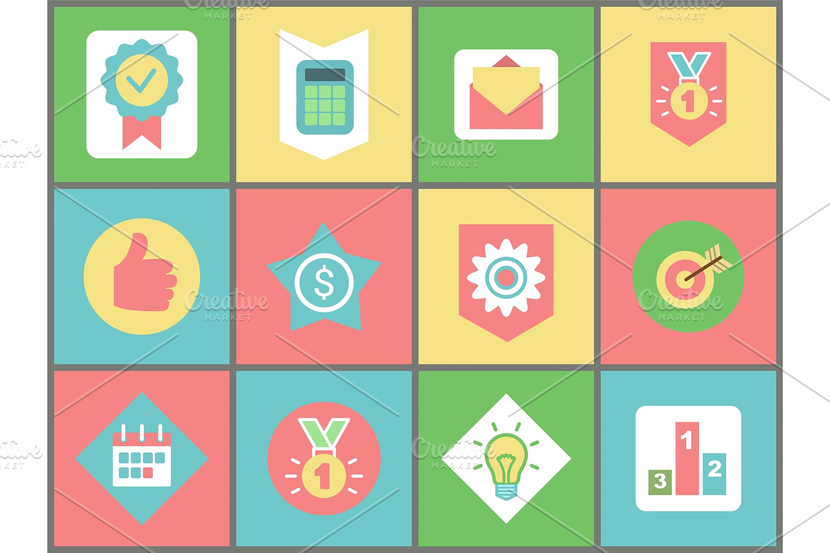 Business Symbols, Web Icons, Office in Illustrations - product preview 8