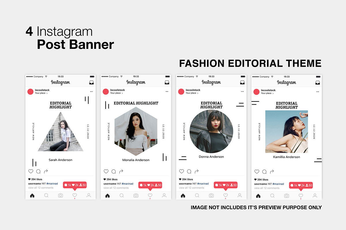 Fashion Editorial Instagram Post in Instagram Templates - product preview 8