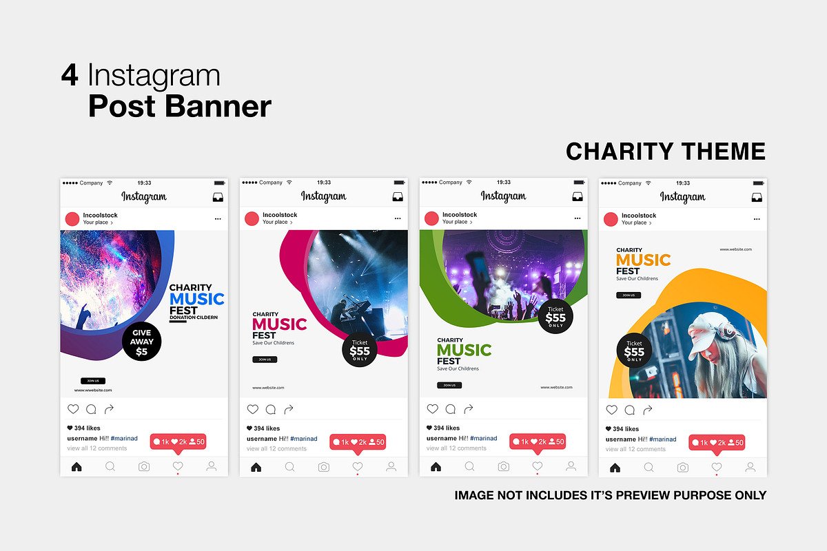 Charity Instagram Post in Instagram Templates - product preview 8