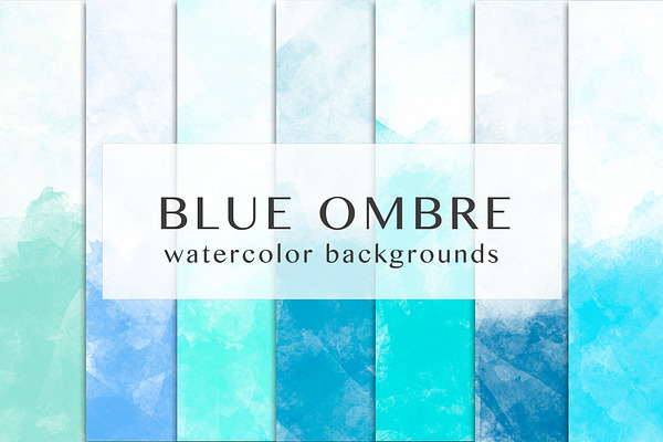 blue ombre watercolor backgrounds