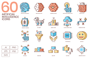 Artificial Intelligence Flat Icons