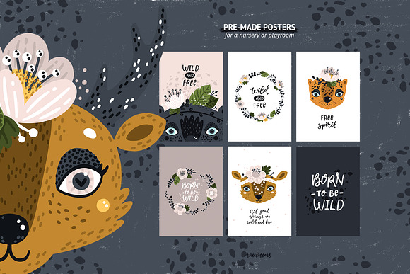 Wild Animals and Flowers in Illustrations - product preview 4
