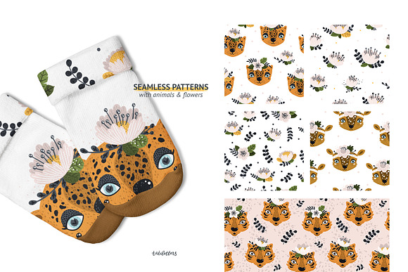 Wild Animals and Flowers in Illustrations - product preview 5
