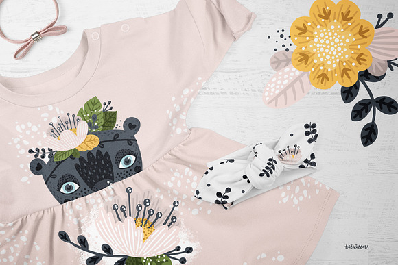 Wild Animals and Flowers in Illustrations - product preview 6