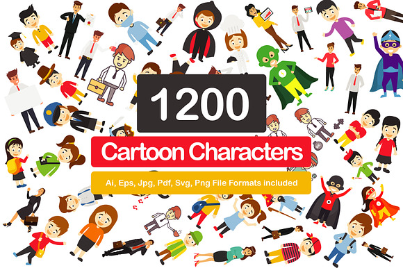 1200+ Vector Cartoon Characters in Illustrations - product preview 10