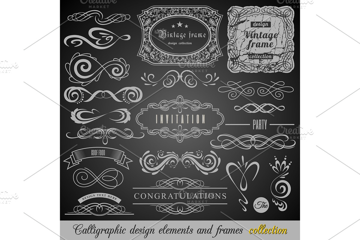 Set of Vintage Decorations in Illustrations - product preview 8
