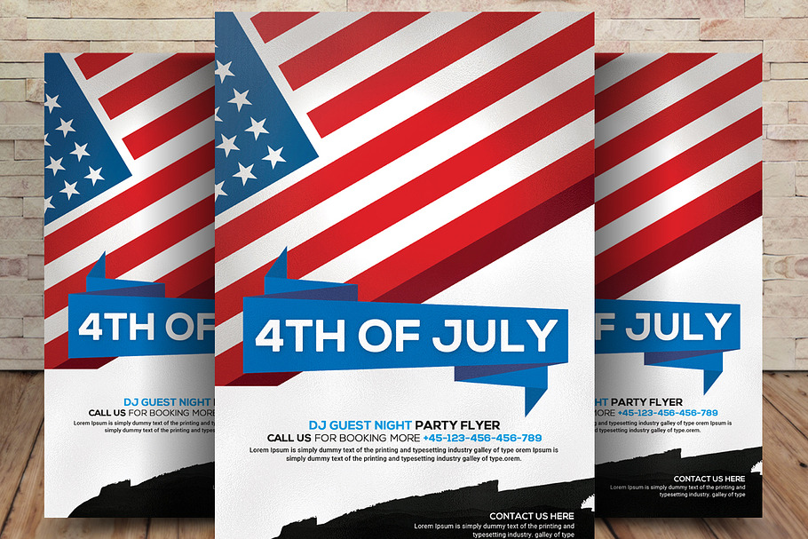 4th July Flyer Template in Flyer Templates - product preview 8