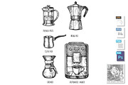 Collection of coffeemakers